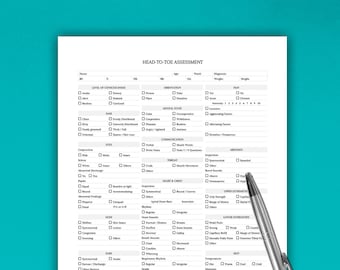 Head to Toe Nursing Assessment Sheet