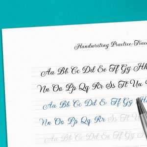 Printable Handwriting Worksheets5 Pages letters, Words, and Sentences for  Middle School Kids and up Adults PDF File Only 