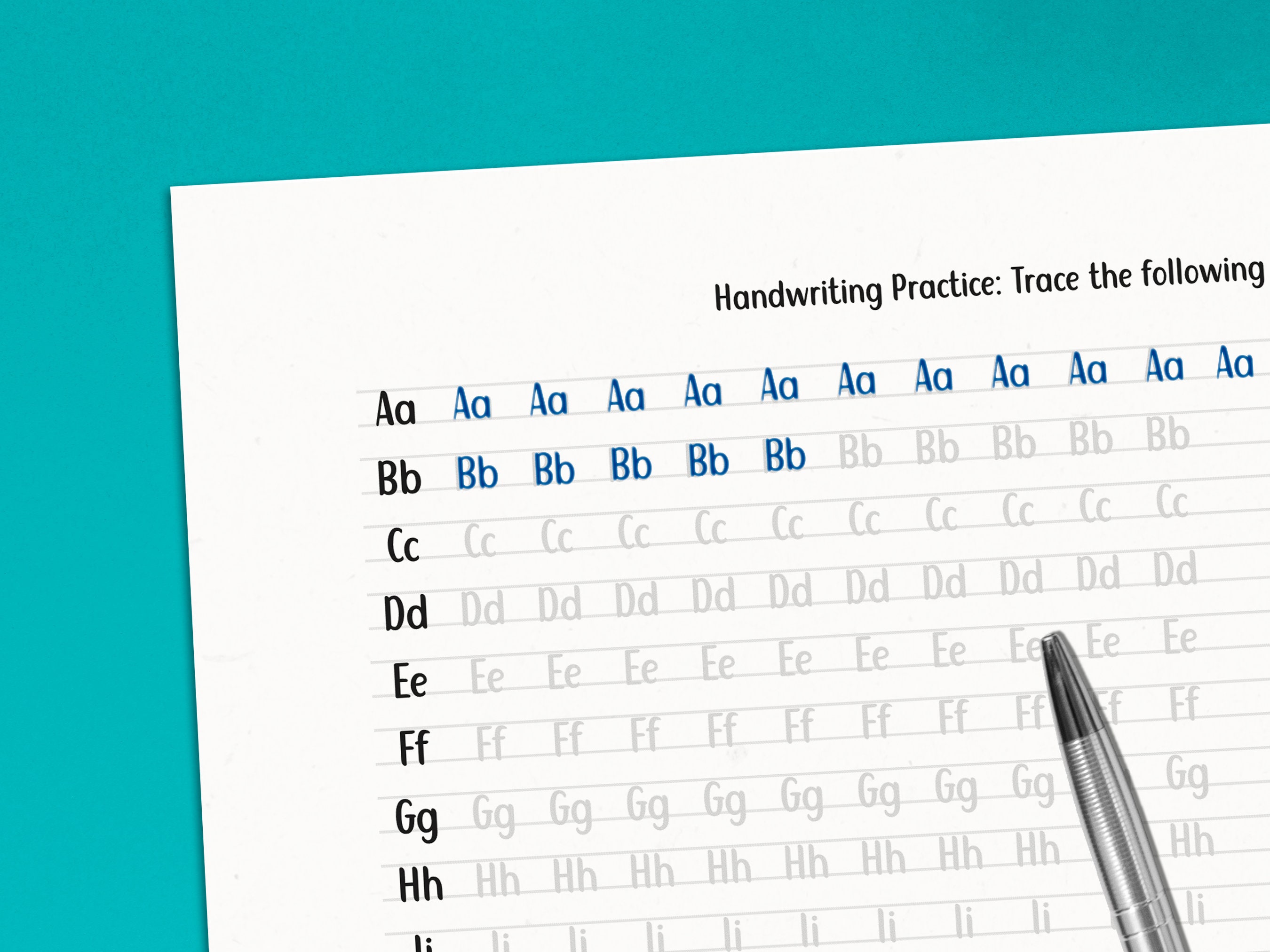Printable Neat Handwriting Worksheets, 10 Pages, Middle School