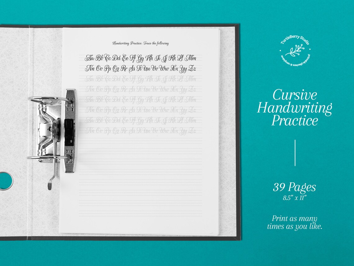 Formal Cursive Writing Worksheets 39 Printable Page Handwriting ...