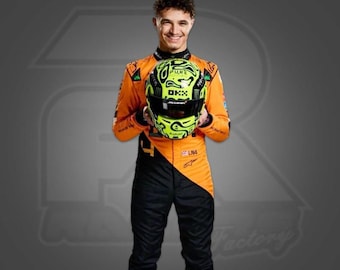 2025 McLaren Go Kart Race Suit F1 Lando Norris Karting Racing Suit