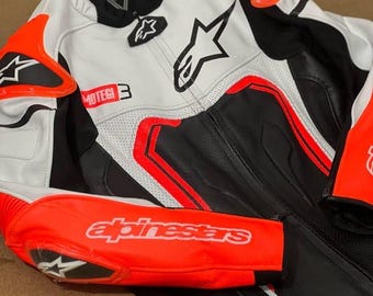 Alpinestars GP Replica Plus V4 Sprint 1 Piece Moto GP Motorcycle Riding Suit, GPlus Motorbike Original Leather Racing Suit, Gift For Bikers