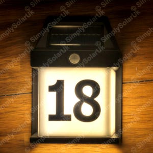 Personalised Solar powered Led House Number / Light Lantern