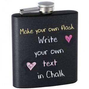 6oz Doodling Chalkboard Flask image 1