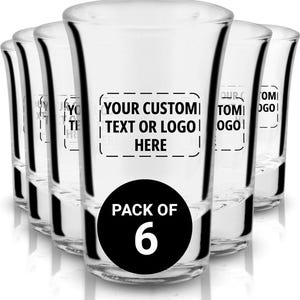 Personalized Shot Glasses Set: Custom Engraved, 1.5oz (Set of 6)