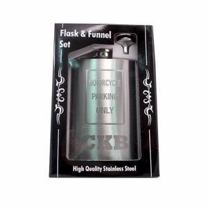Personalized  FlaskFun 8oz Flask and Funnel Gift Set