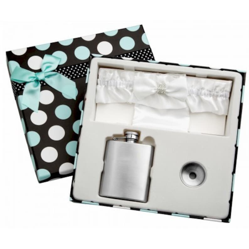 Set of 7 3oz Garter Belt Flask in Gift Box Etsy