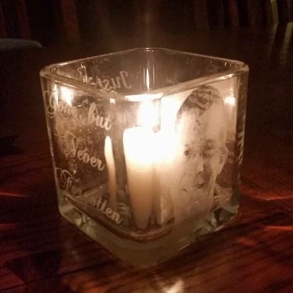 Personalized Square Candle Votive