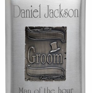 8oz Wedding Flask for the Groom