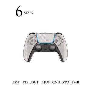 Game Controller Embroidery Design, Gaming Joystick Boys Digital File, 6 sizes