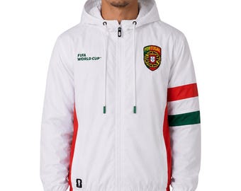 FIFA World Cup 2026 Jacket, Portugal Football Lightweight Hooded Jacket, Soccer Outfit