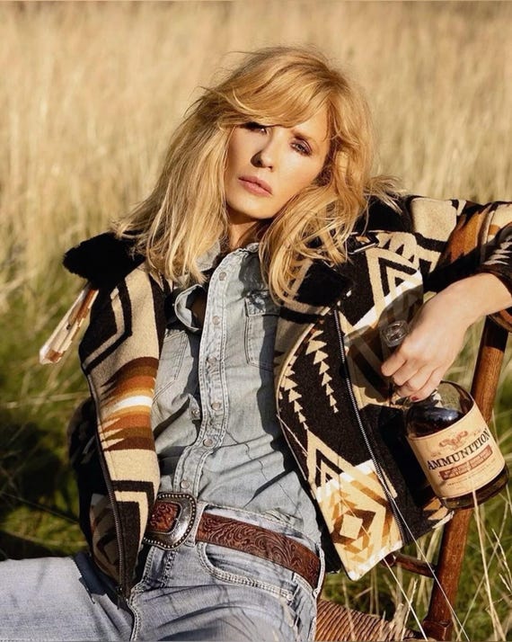 Dutton Ranch Beth Dutton Aztec Wool Jacket with Shearling Collar – Western Winter Outerwear
