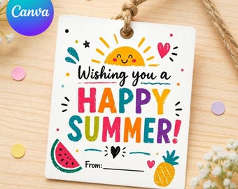 Summer Gift Tag Printable | Have a Great Summer | End of School Favor Tags