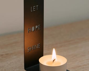 Let Hope Shine Metal Candle Holder – Modern Tealight Stand (Digital Download)