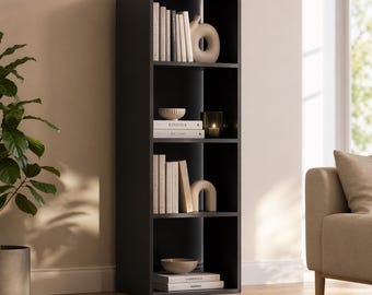 Modern Metal Bookshelf DXF – Minimalist Industrial Shelving CNC Cutting File (Digital Download)