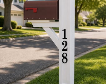 Decorative Serif Standalone House Numbers & Letters - Black Stainless Steel Characters