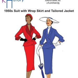 RH1519 — quick print 1950s Ladies&#39; Tailored Suit pattern
