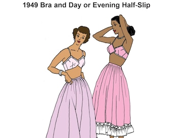 RH1521 — quick print 1950s &quot;New Look&quot; Bra and Petticoat pattern