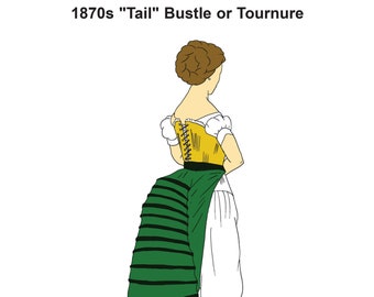 RH969 — quick print Ladies’ Tournure or Tail Bustle pattern