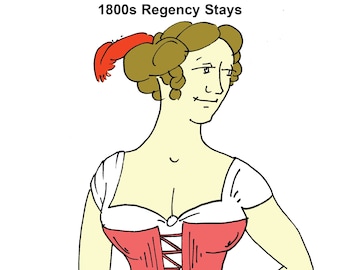 RH834 — quick print 1800s Regency Stays pattern