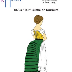 RH969 — quick print Ladies’ Tournure or Tail Bustle pattern