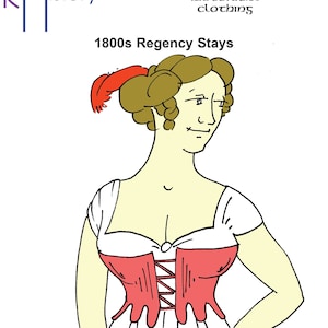 RH834 — quick print 1800s Regency Stays pattern