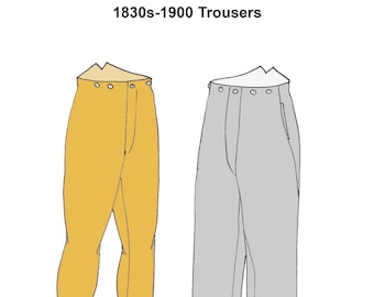 RH919 — 1830s-1900 Trousers sewing pattern