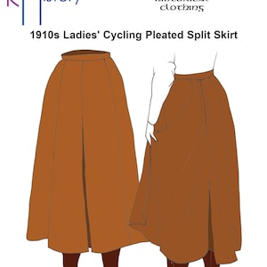 RH1024 — quick print 1910s Ladies' Cycling Split Skirt pattern