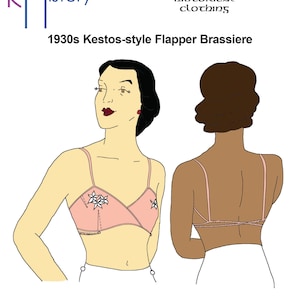 RH1370 — downloadable 1920s-30s Kestos-style &quot;Flapper&quot; Lingerie Bra pattern