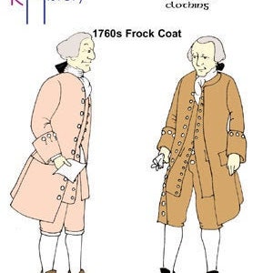 RH802 — quick print 1760s Frock Coat pattern