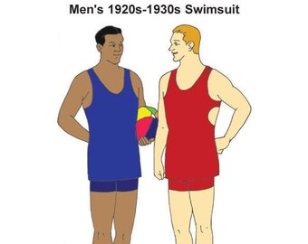 1930s Mens Swimsuit - Etsy