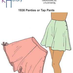 RH1337 — downloadable 1930s Panties or &quot;Tap Pants&quot; pattern