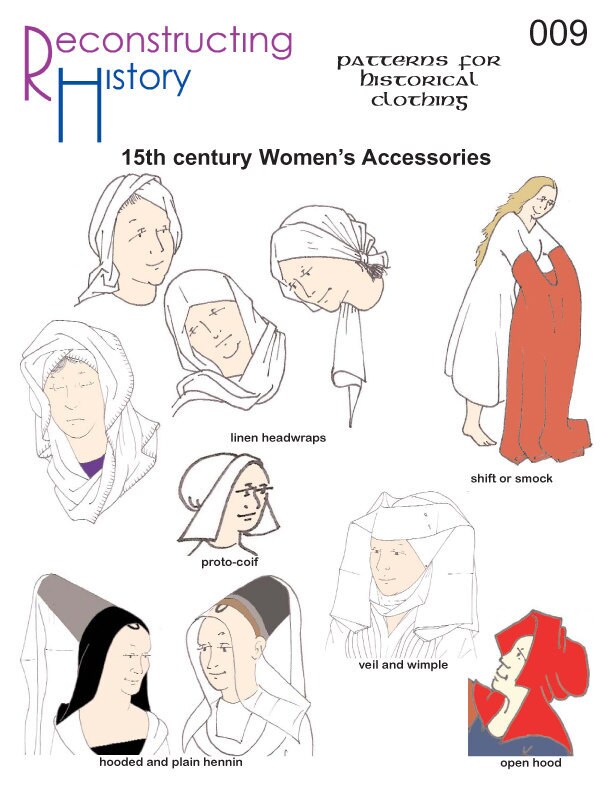 Veil & Wimple Set, 14/15th C [BSD-WHW-07] - $47.95 : Historic