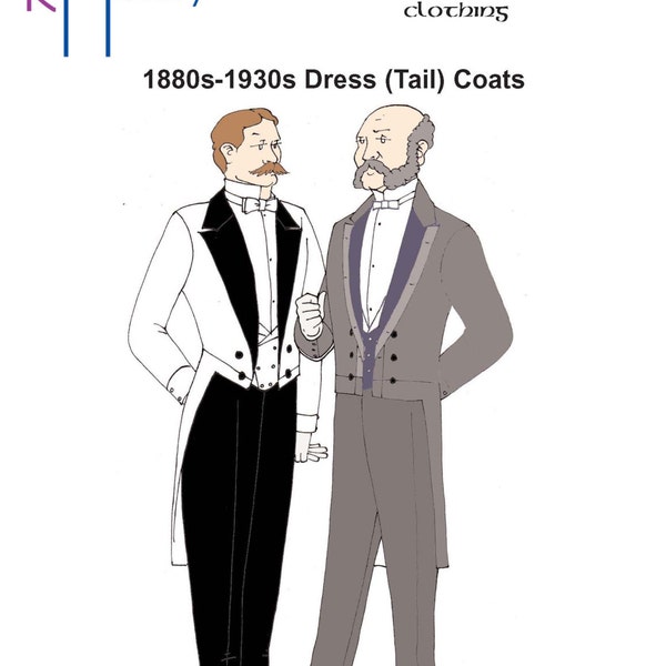 RH921 — Schnelldruck 1880er-1930er Jahre Dress Coat oder Frack Muster