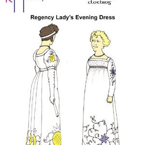 RH838 — quick print Regency Evening Dress pattern