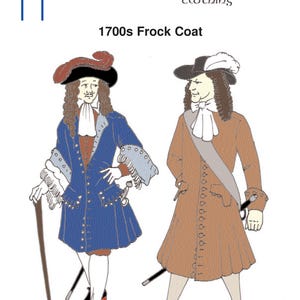RH702 — quick print 1700s Frock Coat Pirate Coat pattern