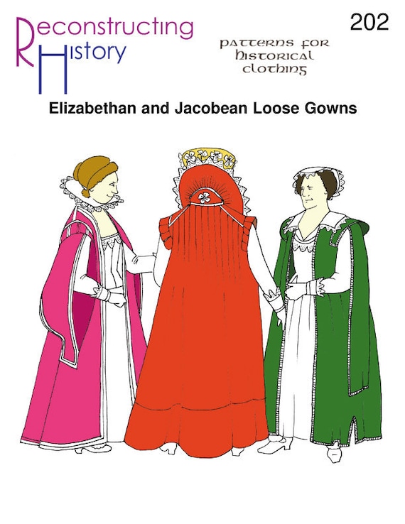 RH202 — Patrón de vestidos sueltos isabelinos del siglo XVI para