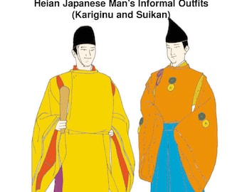 RH413 — quick print Heian Japanese Men's Informal Kariginu Suikan Outfit pattern