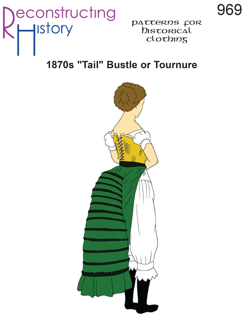 RH969 quick print Ladies Tournure or Tail Bustle pattern image 1