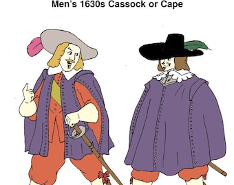 RH107 — quick print 17th century Cassock pattern