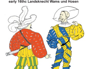 RH502 — Schnelldruck Landsknecht Wams & Hosen Deutsche Renaissance Doublet Schnittmuster