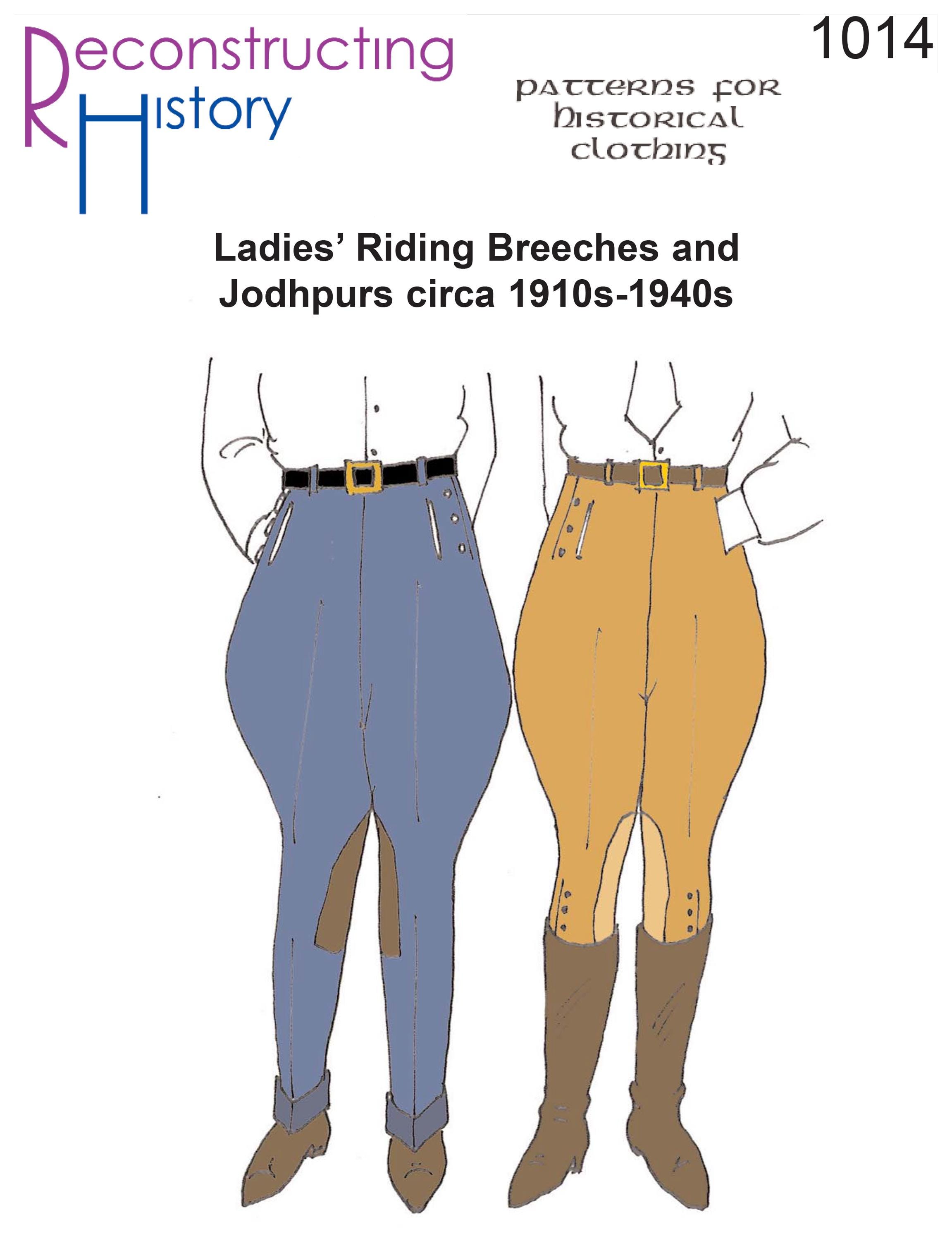 RH1014 — Downloadable 1910s-1940s Ladies' Riding Breeches or