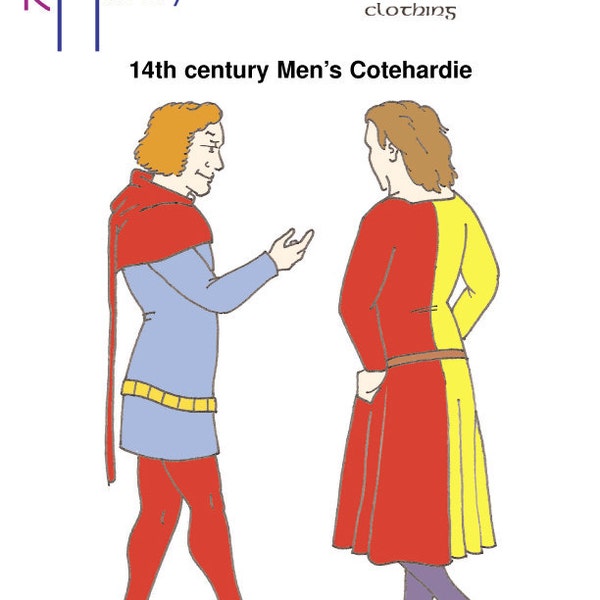RH022 - impression rapide du motif Cotehardie de l'homme du XIVe siècle