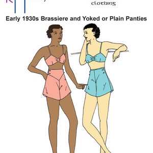 RH1336 — downloadable Early 1930s Brassiere & Panties pattern