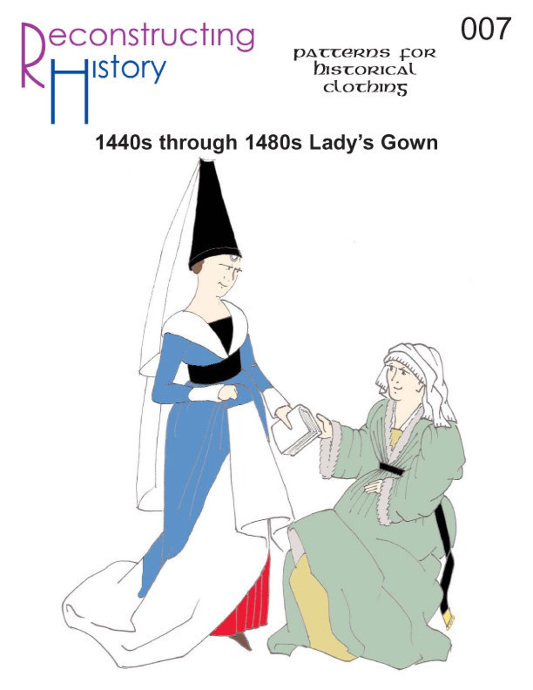 RH007 Quick Print 15th Century V-neck Gown Pattern - Etsy RH007 Quick Print 15th Century V-neck Gown Pattern - Etsy