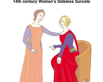 RH019 — quick print 14th century Women's Surcote pattern