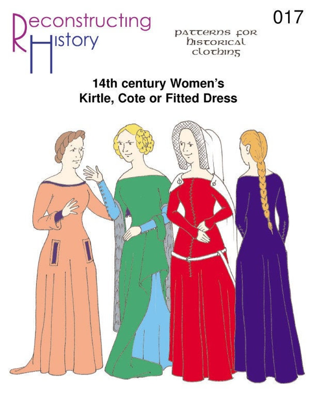 14th century dresses RH017 -- quick print Women's Kirtle or Cotehardie pattern Renaissance Size:Large-X-Large LS MOVEMENT SHIRTS Handmade Black Leather Dress Please put this in
