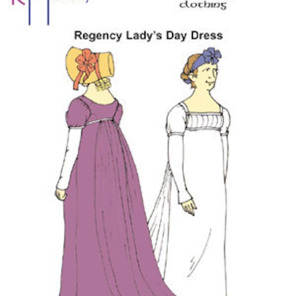 RH837 — quick print Regency Morning Dress pattern