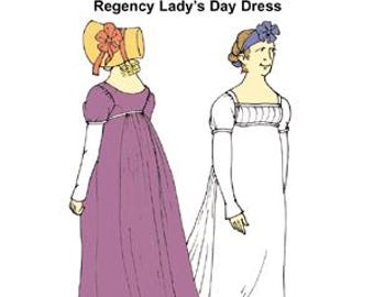 RH837 — quick print Regency Morning Dress pattern