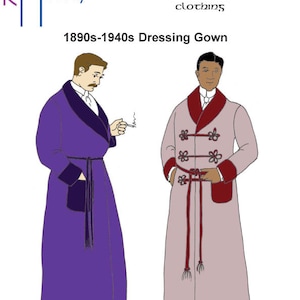 RH926 — quick print 1880s-1940s Dressing Gown or Lounging Robe pattern